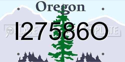 I27586O Oregon License Plate