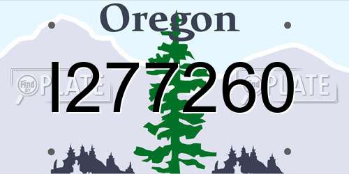 I277260 Oregon License Plate