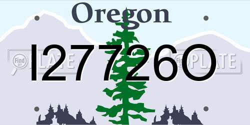 I27726O Oregon License Plate
