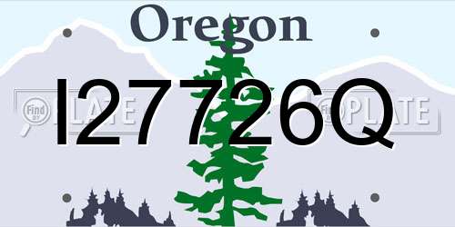 I27726Q Oregon License Plate