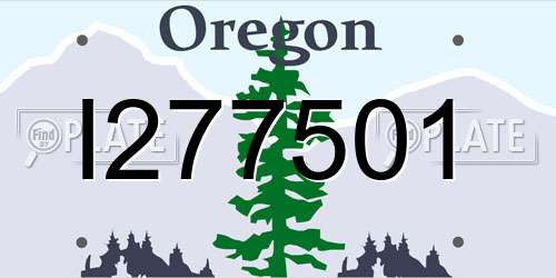 I277501 Oregon License Plate