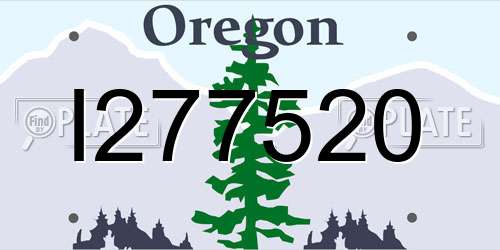 I277520 Oregon License Plate