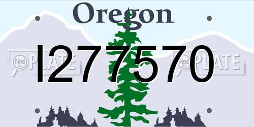 I277570 Oregon License Plate