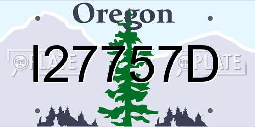 I27757D Oregon License Plate