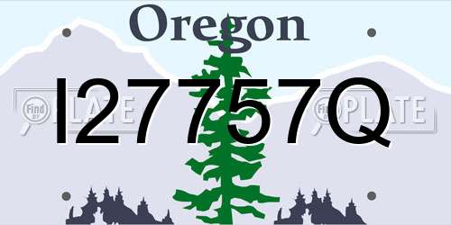 I27757Q Oregon License Plate