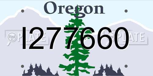 I277660 Oregon License Plate