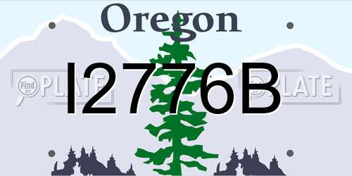 I2776B Oregon License Plate