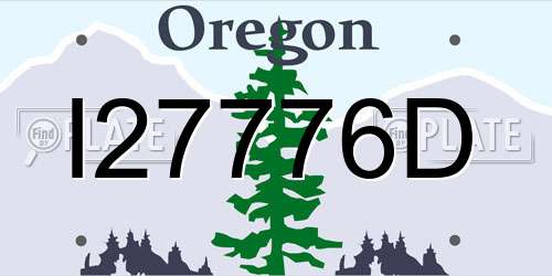 I27776D Oregon License Plate