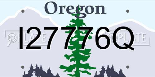 I27776Q Oregon License Plate