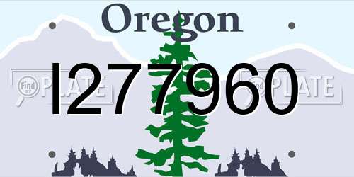 I277960 Oregon License Plate