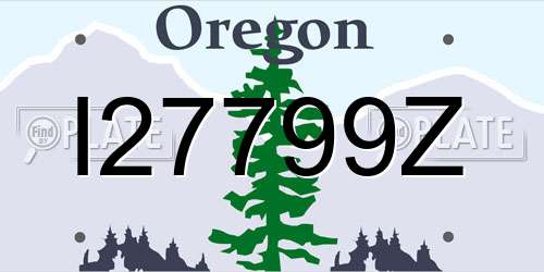I27799Z Oregon License Plate