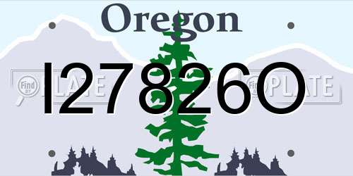 I27826O Oregon License Plate