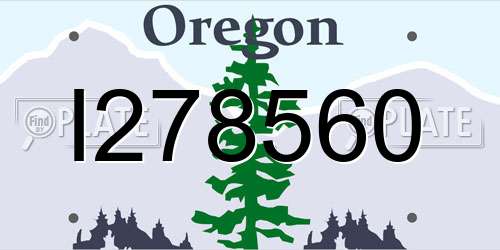 I278560 Oregon License Plate