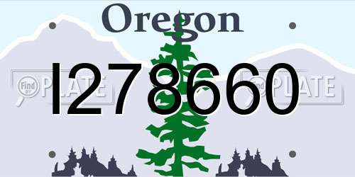 I278660 Oregon License Plate