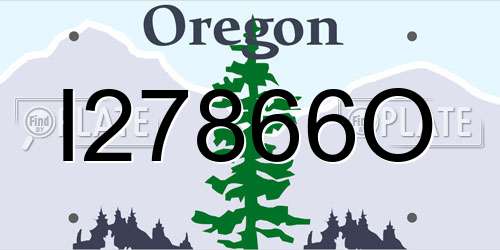 I27866O Oregon License Plate