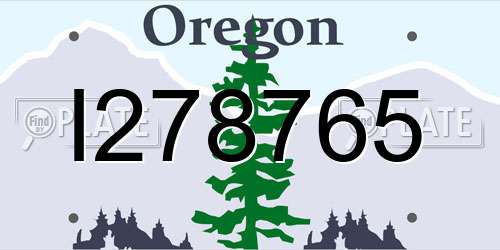 I278765 Oregon License Plate