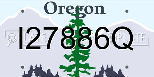 I27886Q Oregon License Plate