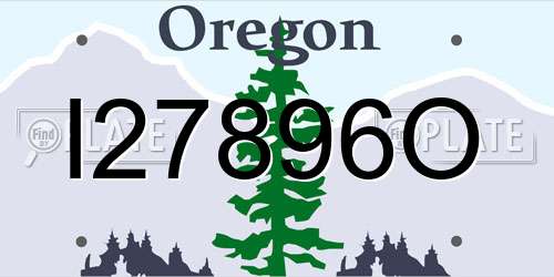 I27896O Oregon License Plate