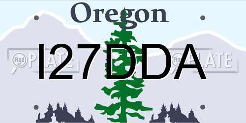 I27DDA Oregon License Plate