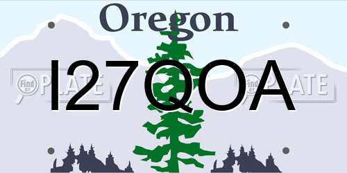I27QOA Oregon License Plate