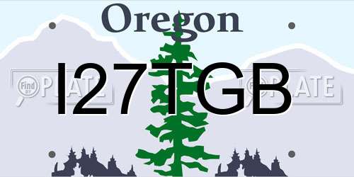 I27TGB Oregon License Plate