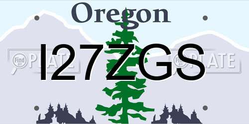 I27ZGS Oregon License Plate