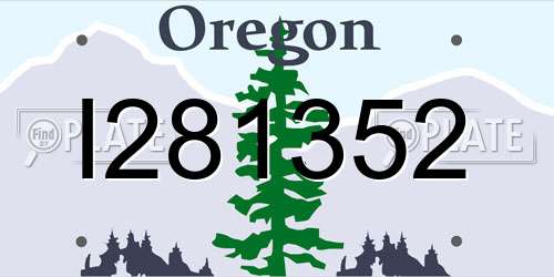 I281352 Oregon License Plate