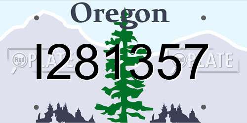 I281357 Oregon License Plate