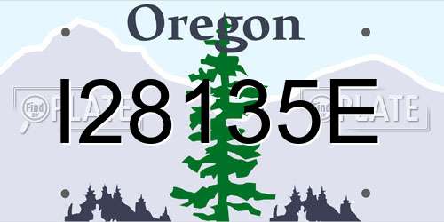I28135E Oregon License Plate