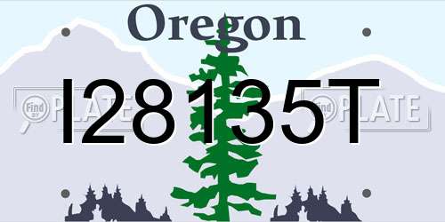 I28135T Oregon License Plate