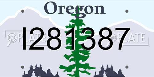 I281387 Oregon License Plate