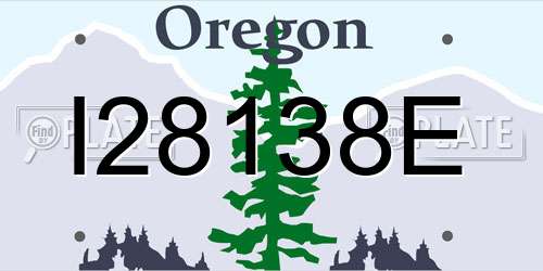 I28138E Oregon License Plate