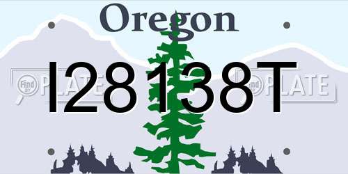 I28138T Oregon License Plate