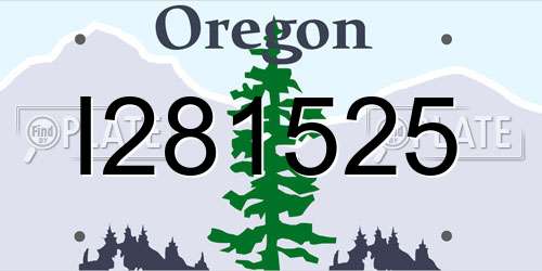 I281525 Oregon License Plate