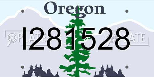 I281528 Oregon License Plate