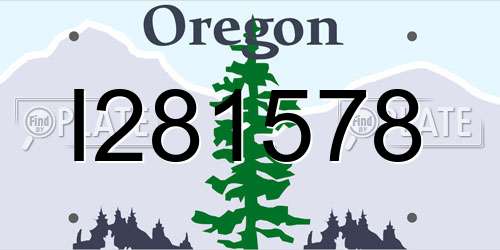 I281578 Oregon License Plate