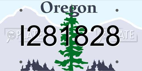 I281828 Oregon License Plate