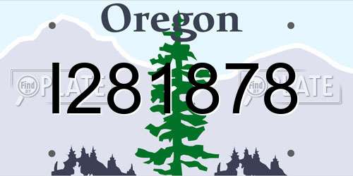I281878 Oregon License Plate