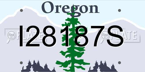 I28187S Oregon License Plate
