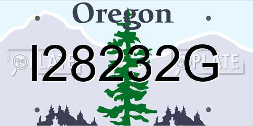 I28232G Oregon License Plate