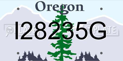 I28235G Oregon License Plate