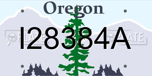 I28384A Oregon License Plate