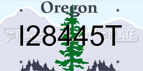 I28445T Oregon License Plate
