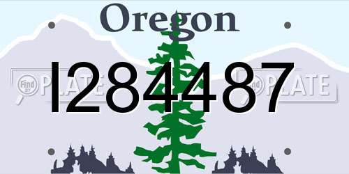 I284487 Oregon License Plate