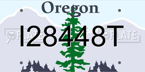 I28448T Oregon License Plate
