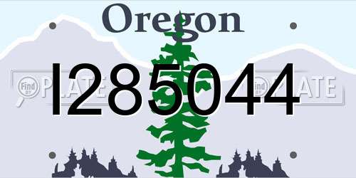 I285044 Oregon License Plate