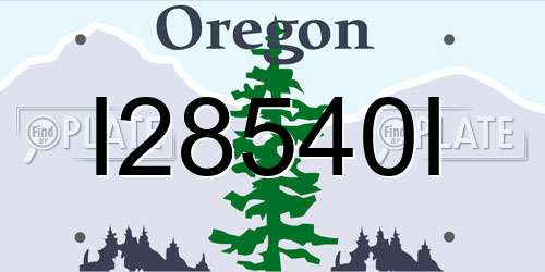 I28540I Oregon License Plate