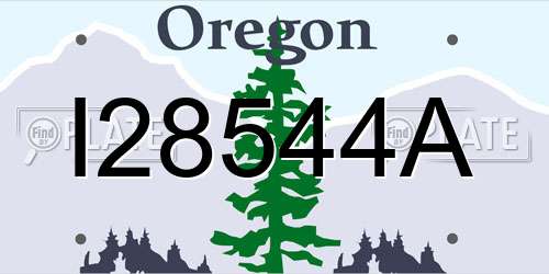 I28544A Oregon License Plate