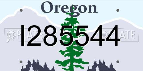 I285544 Oregon License Plate