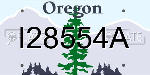 I28554A Oregon License Plate